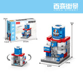 8-in-1 3D Building Block Set for Kids, Mini City Street View Theme